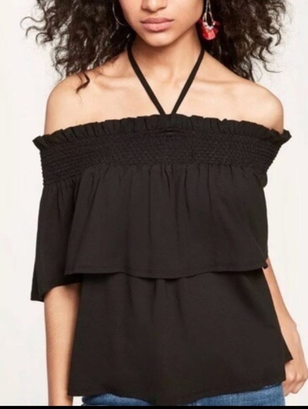 NWT Rebecca Minkoff Ghiradelle Off The Shoulder Top In Black
